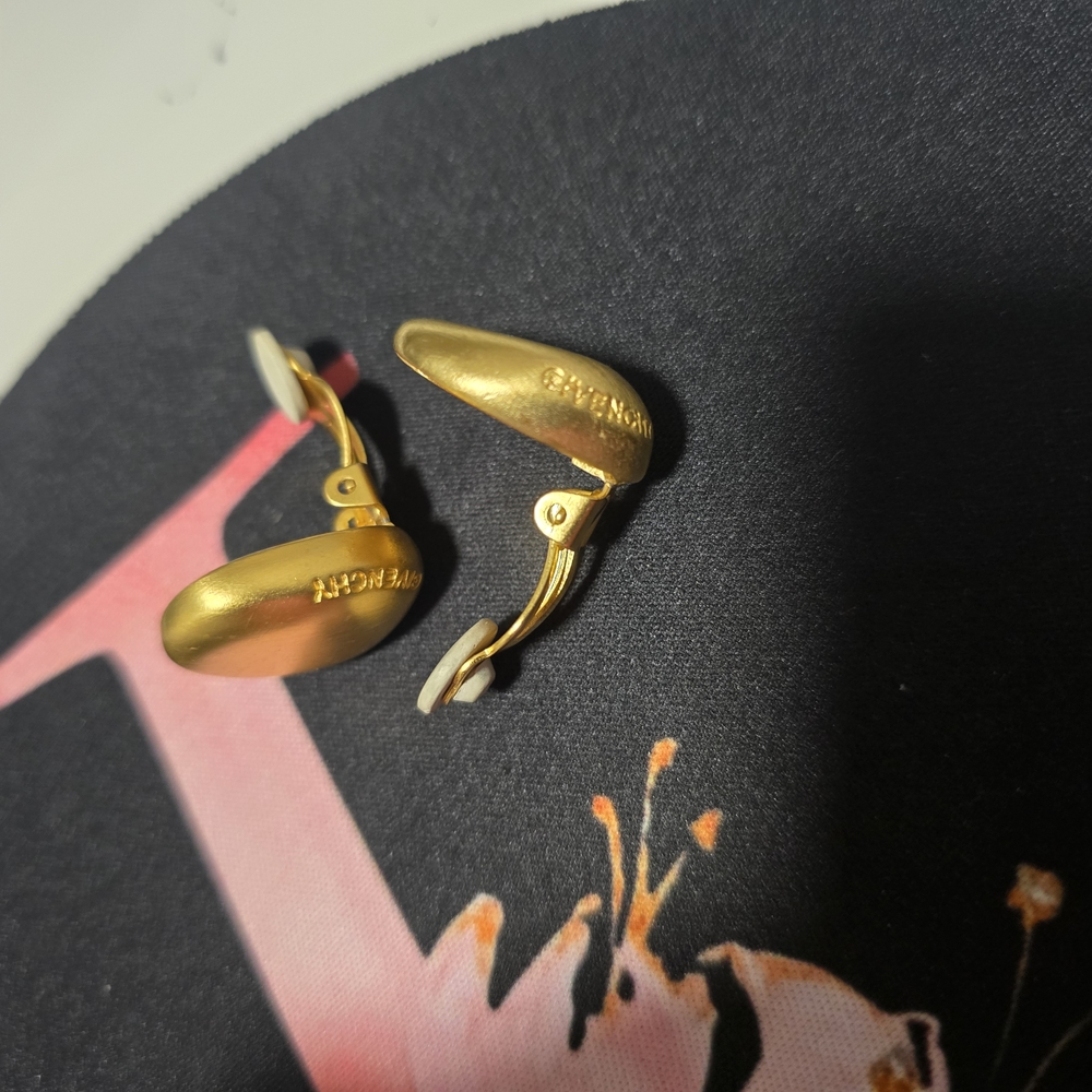 GIVENCHY Gold Clip-On Earrings - Picture 5 of 6